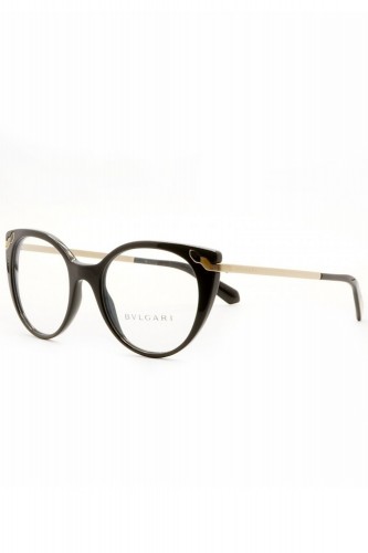 Bulgari - Occhiali da vista in celluloide tondi per donna nero - 4150 501