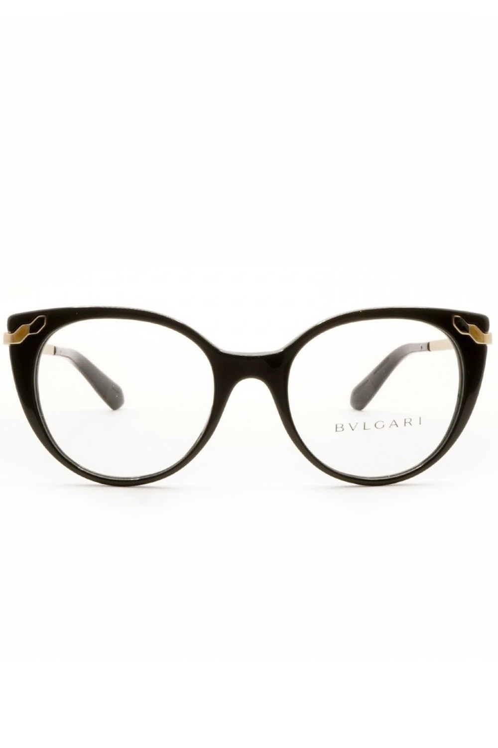 Bulgari - Occhiali da vista in celluloide tondi per donna nero - 4150 501