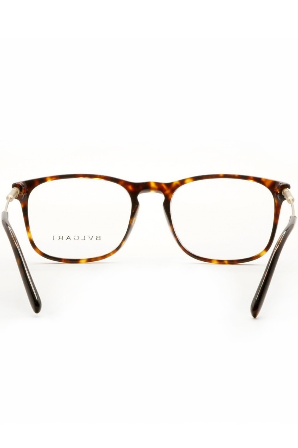 Bulgari - Occhiali da vista in celluloide rettangolari per uomo tartarugato -