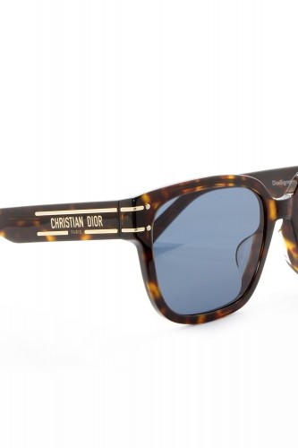 Christian Dior - Occhiali da sole in celluloide squadrati per donna tartarugato