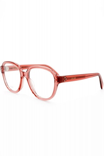 Celine - Occhiali da vista in celluloide tondi per donna burgundy  - CL50107I