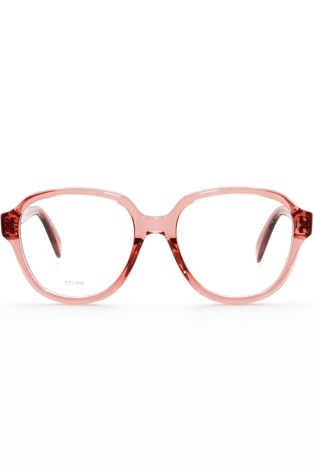 Celine - Occhiali da vista in celluloide tondi per donna burgundy  - CL50107I