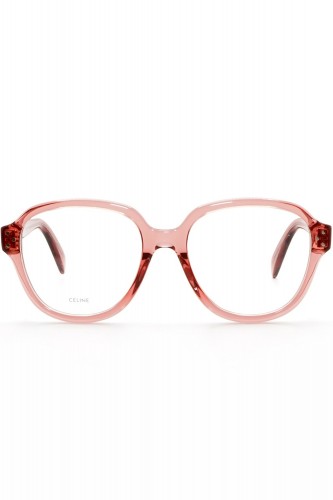 Celine - Occhiali da vista in celluloide tondi per donna burgundy  - CL50107I