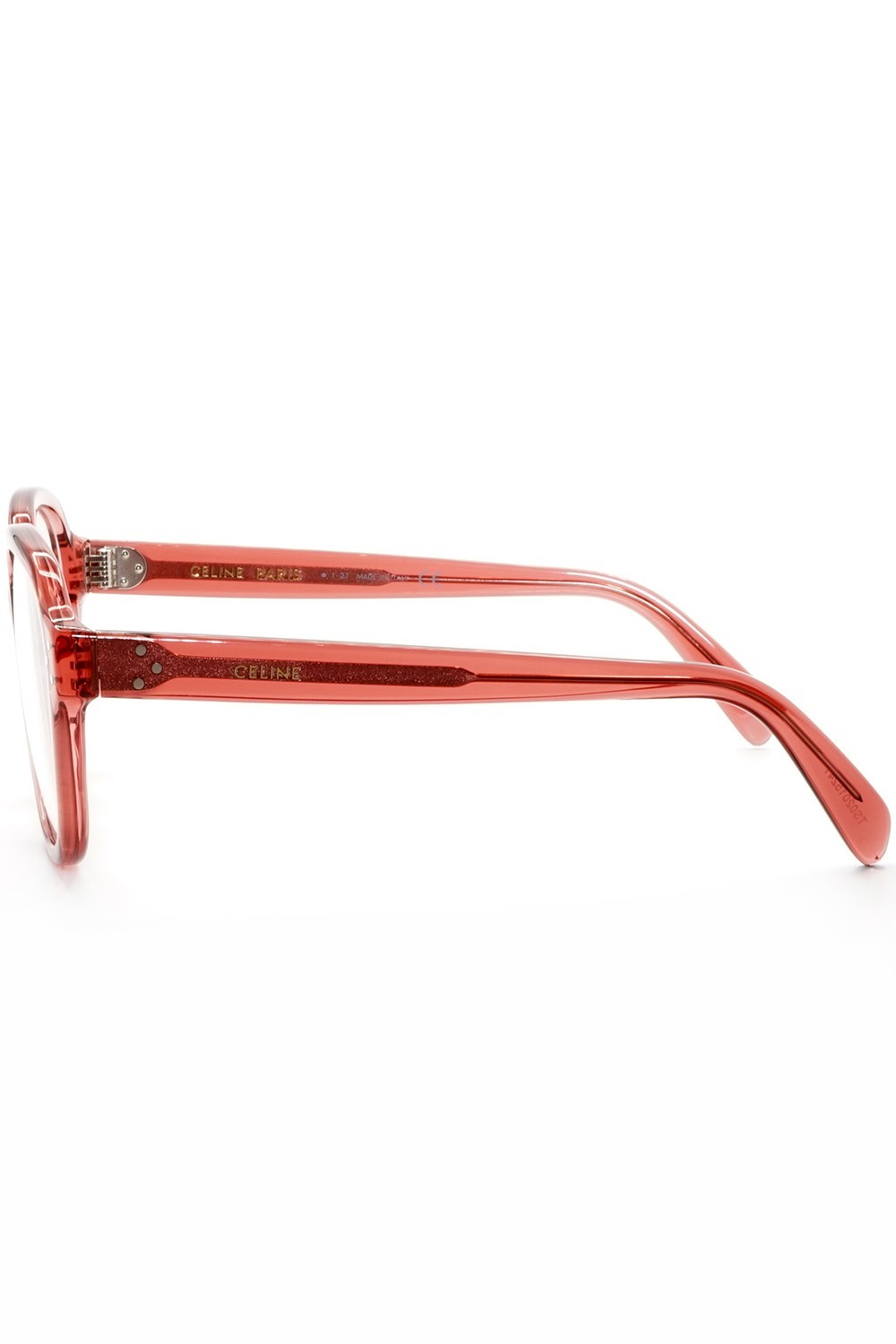 Celine - Occhiali da vista in celluloide tondi per donna burgundy  - CL50107I