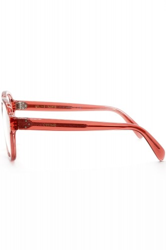 Celine - Occhiali da vista in celluloide tondi per donna burgundy  - CL50107I