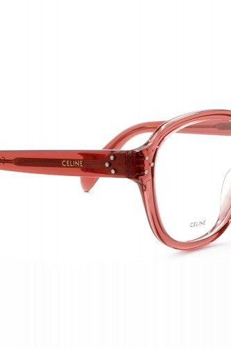Celine - Occhiali da vista in celluloide tondi per donna burgundy  - CL50107I