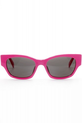 Celine - Occhiali da sole in celluloide rettangolari per donna fucsia - 2