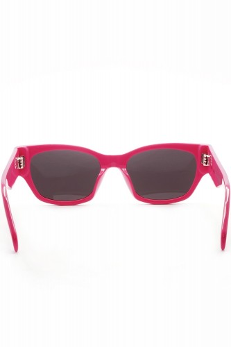 Celine - Occhiali da sole in celluloide rettangolari per donna fucsia -