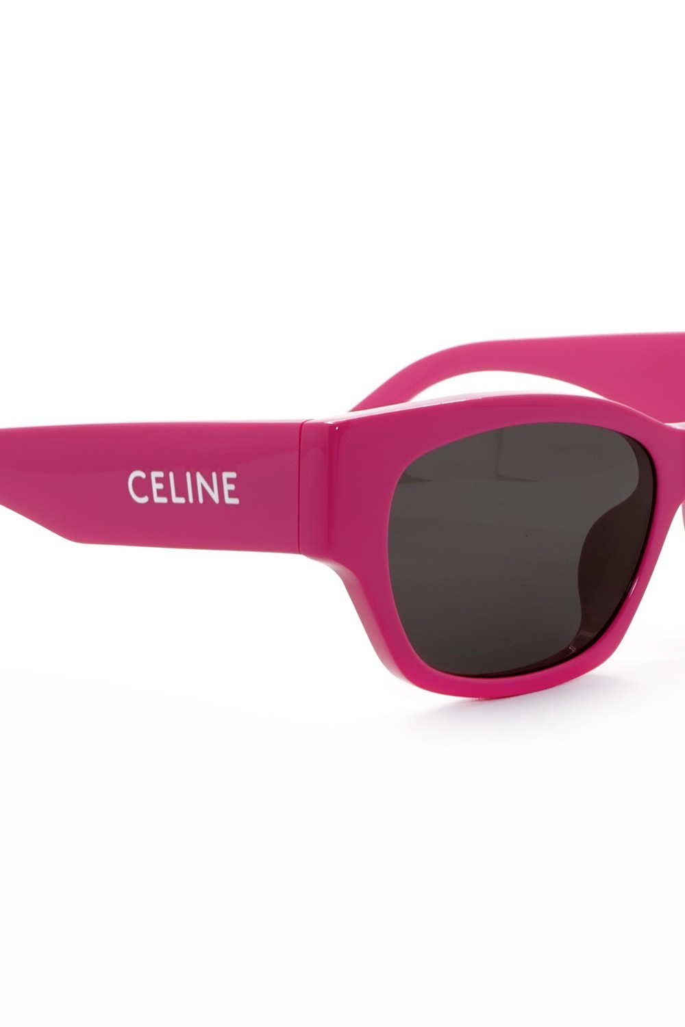 Celine - Occhiali da sole in celluloide rettangolari per donna fucsia -
