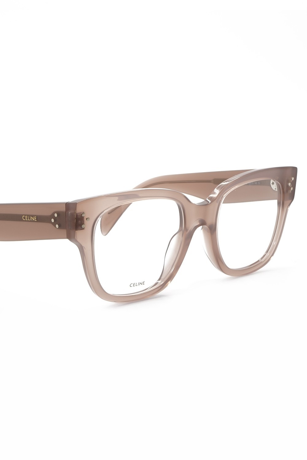 Celine - Occhiali da vista in celluloide squadrati per donna fango - CL50066I