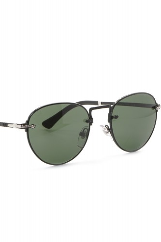 Persol - Occhiali da sole in metallo tondi unisex nero - 2491S 1078/31