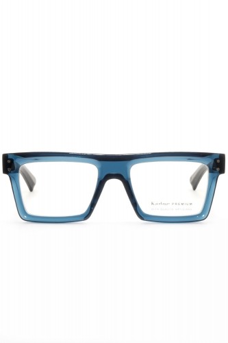 Kador - Occhiali da vista in celluloide rettangolari unisex blu - PREMIUM7 2548 2