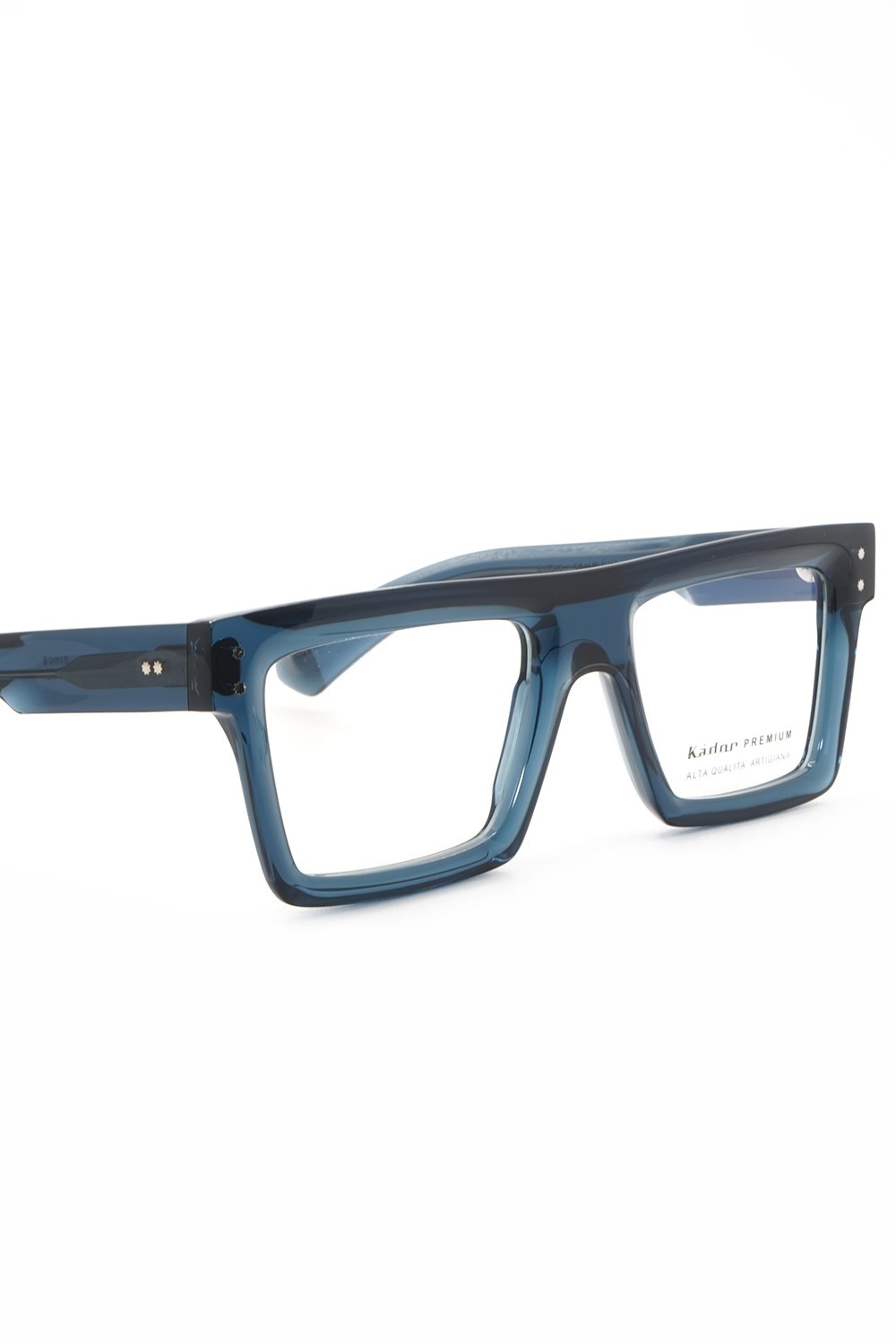 Kador - Occhiali da vista in celluloide rettangolari unisex blu - PREMIUM7 2548