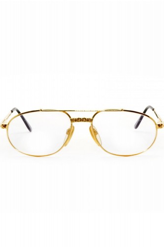 Bugatti - Occhiali da vista vintage in metallo a goccia per uomo oro - EB503 2