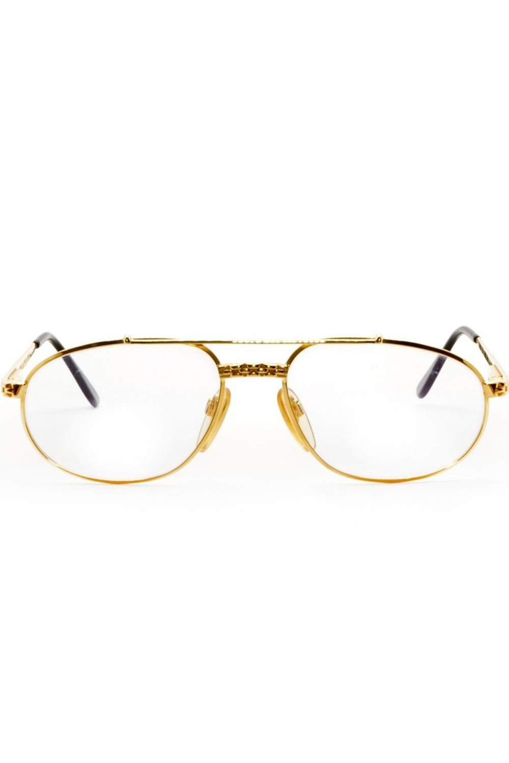 Bugatti - Occhiali da vista vintage in metallo a goccia per uomo oro - EB503