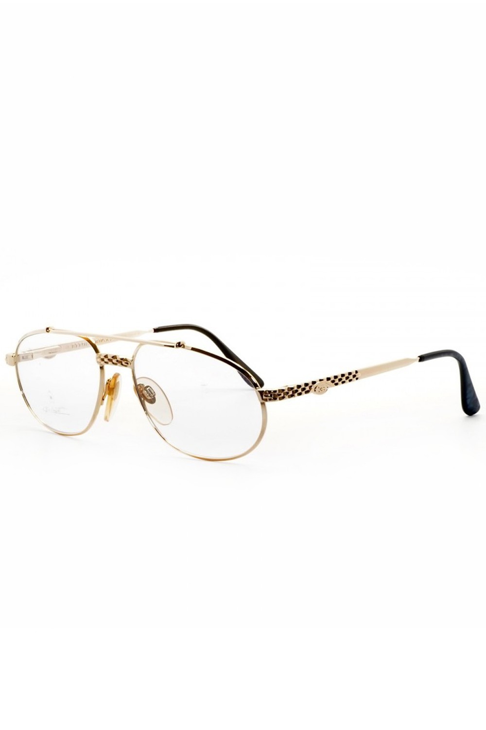 Bugatti - Occhiali da vista vintage in metallo a goccia per uomo platino -