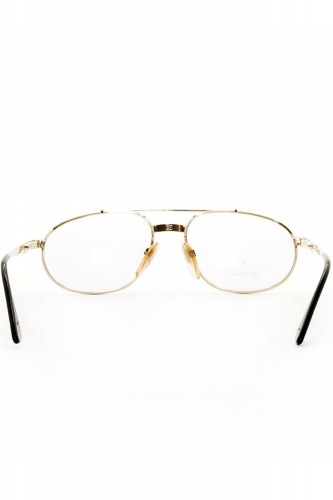 Bugatti - Occhiali da vista vintage in metallo a goccia per uomo platino -