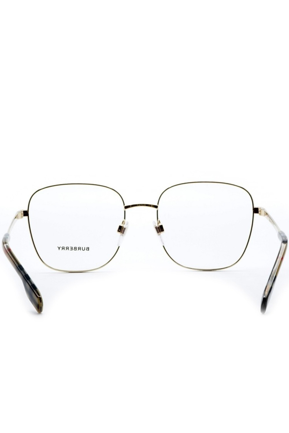 Burberry - Occhiali da vista in metallo squadrati per donna oro, nero/oro -