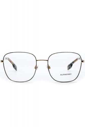 Burberry - Occhiali da vista in metallo squadrati per donna oro, nero/oro -