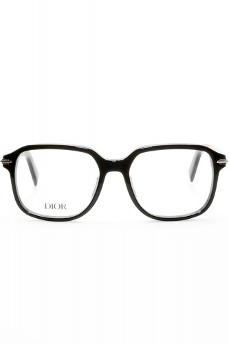 Christian Dior - Occhiali da vista in celluloide squadrati unisex nero - S51 2