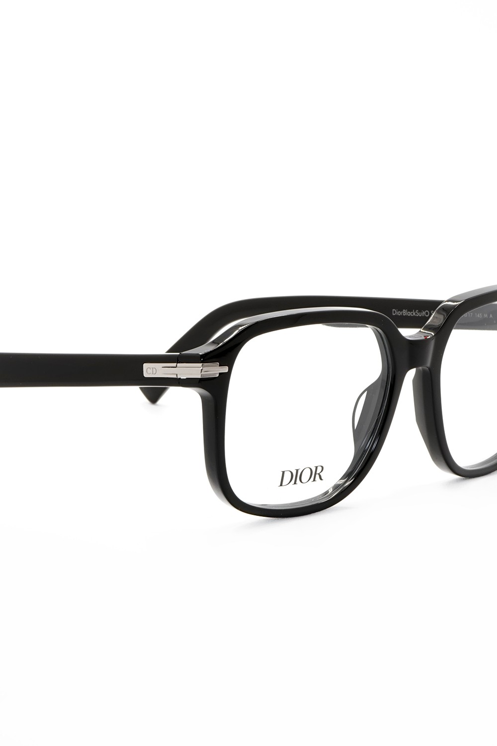 Christian Dior - Occhiali da vista in celluloide squadrati unisex nero - S51