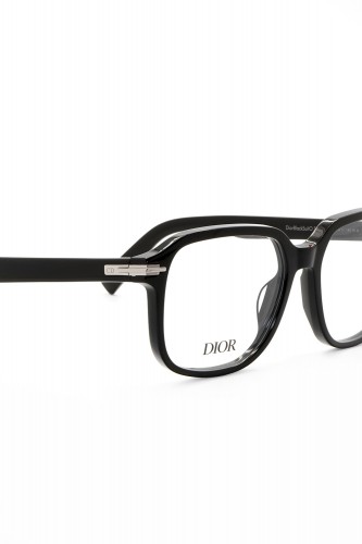 Christian Dior - Occhiali da vista in celluloide squadrati unisex nero - S51