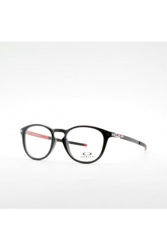 Oakley - Occhiali da vista in celluloide tondi per uomo nero/rosso, nero/oro -