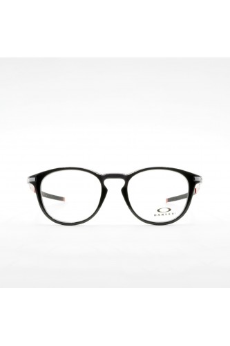Oakley - Occhiali da vista in celluloide tondi per uomo nero/rosso, nero/oro -