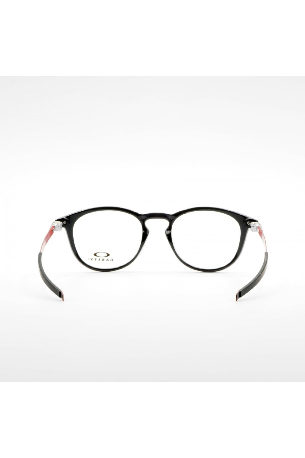 Oakley - Occhiali da vista in celluloide tondi per uomo nero/rosso, nero/oro -