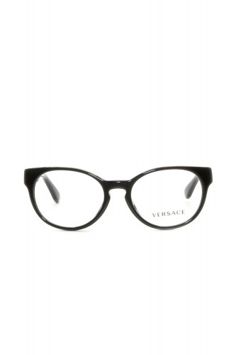 Versace - Occhiali da vista in celluloide tondi per bambina nero - VK3323U GB1 2