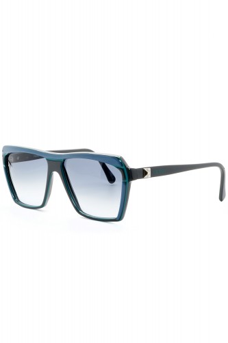 Fendi Vintage - Occhiali da sole vintage in celluloide squadrati unisex blu -
