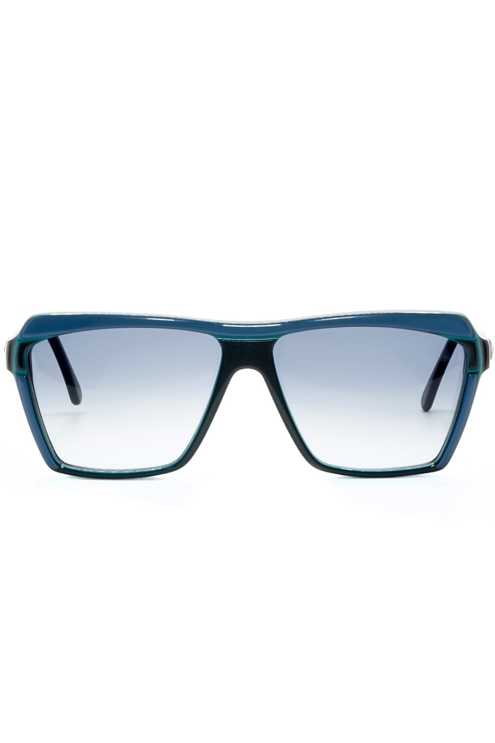Fendi Vintage - Occhiali da sole vintage in celluloide squadrati unisex blu -