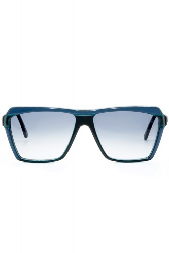 Fendi Vintage - Occhiali da sole vintage in celluloide squadrati unisex blu -