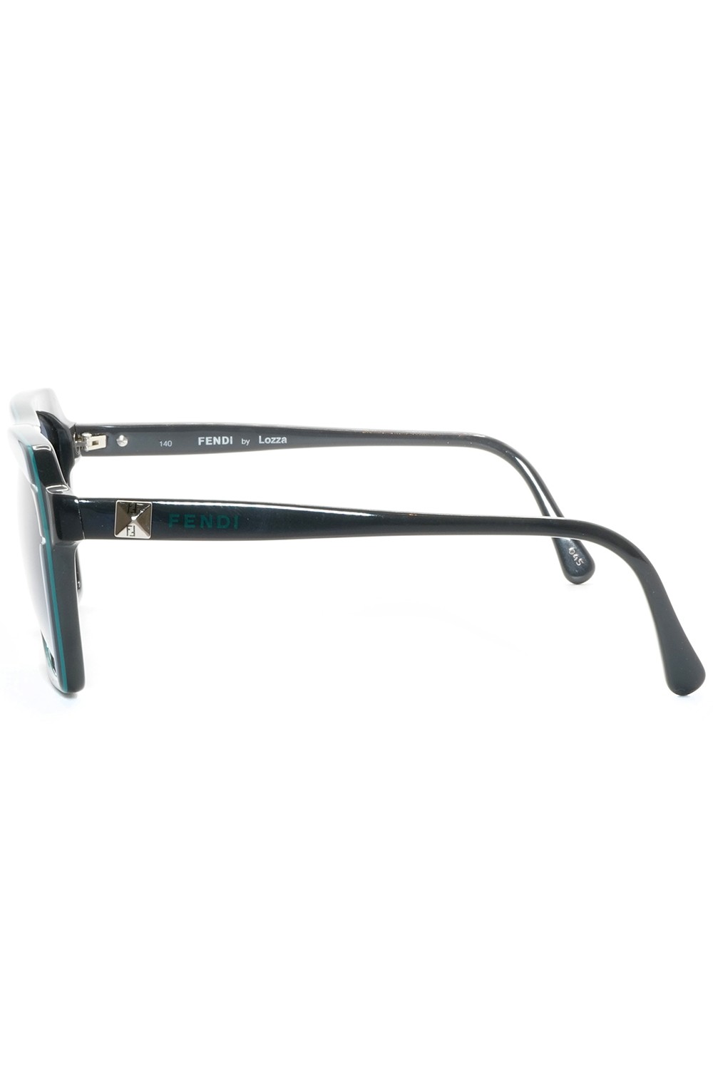 Fendi Vintage - Occhiali da sole vintage in celluloide squadrati unisex blu -