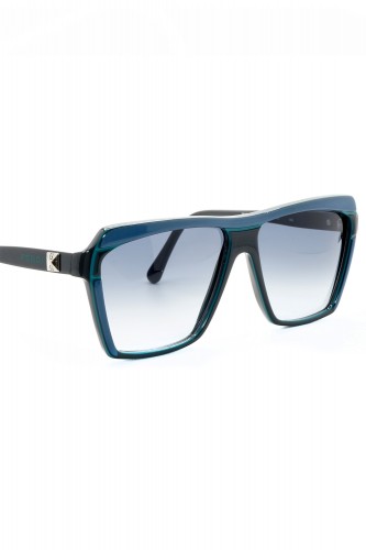 Fendi Vintage - Occhiali da sole vintage in celluloide squadrati unisex blu -