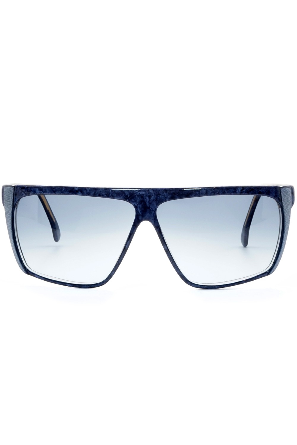 Fendi Vintage - Occhiali da sole vintage in celluloide squadrati unisex blu -