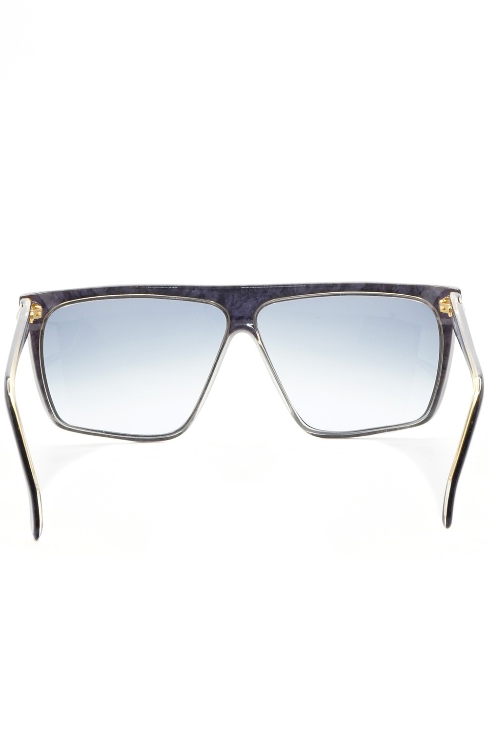 Fendi Vintage - Occhiali da sole vintage in celluloide squadrati unisex blu -