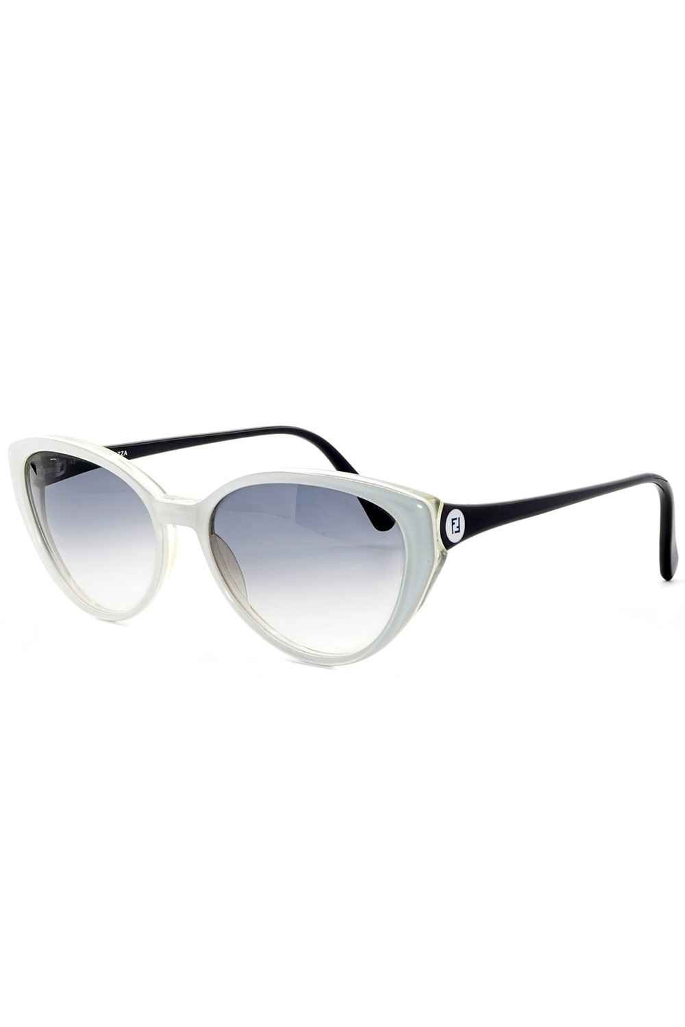 Fendi Vintage - Occhiali da sole vintage in celluloide cat eye per donna bianco