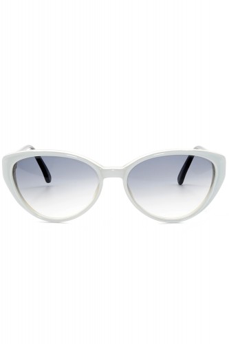 Fendi Vintage - Occhiali da sole vintage in celluloide cat eye per donna bianco 2