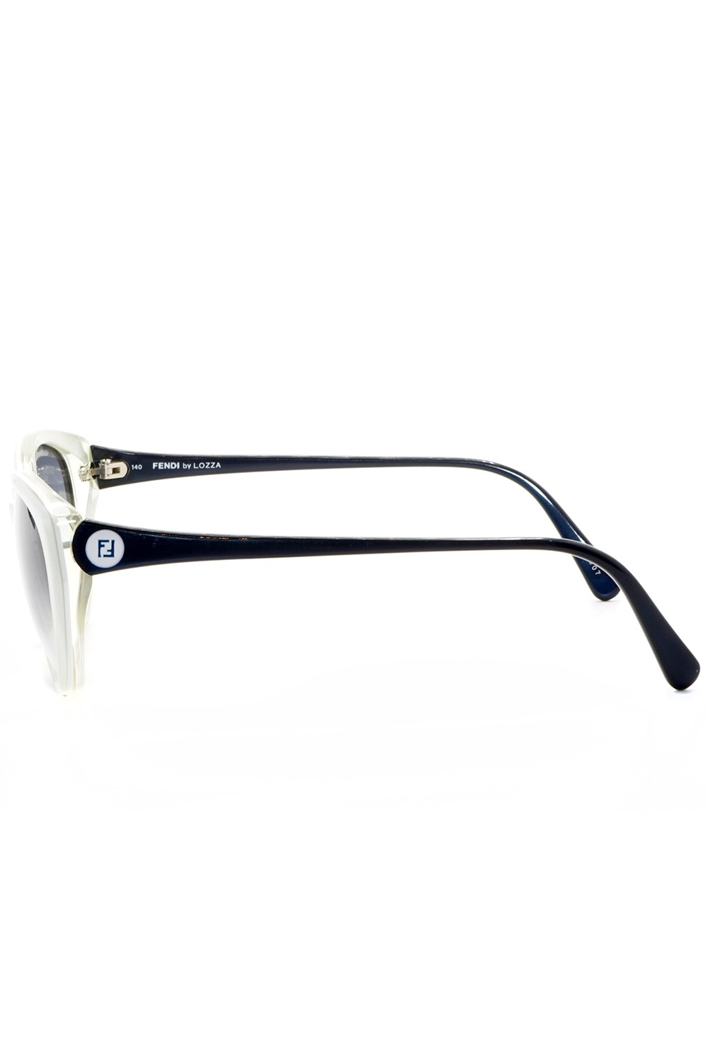 Fendi Vintage - Occhiali da sole vintage in celluloide cat eye per donna bianco