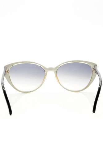 Fendi Vintage - Occhiali da sole vintage in celluloide cat eye per donna bianco