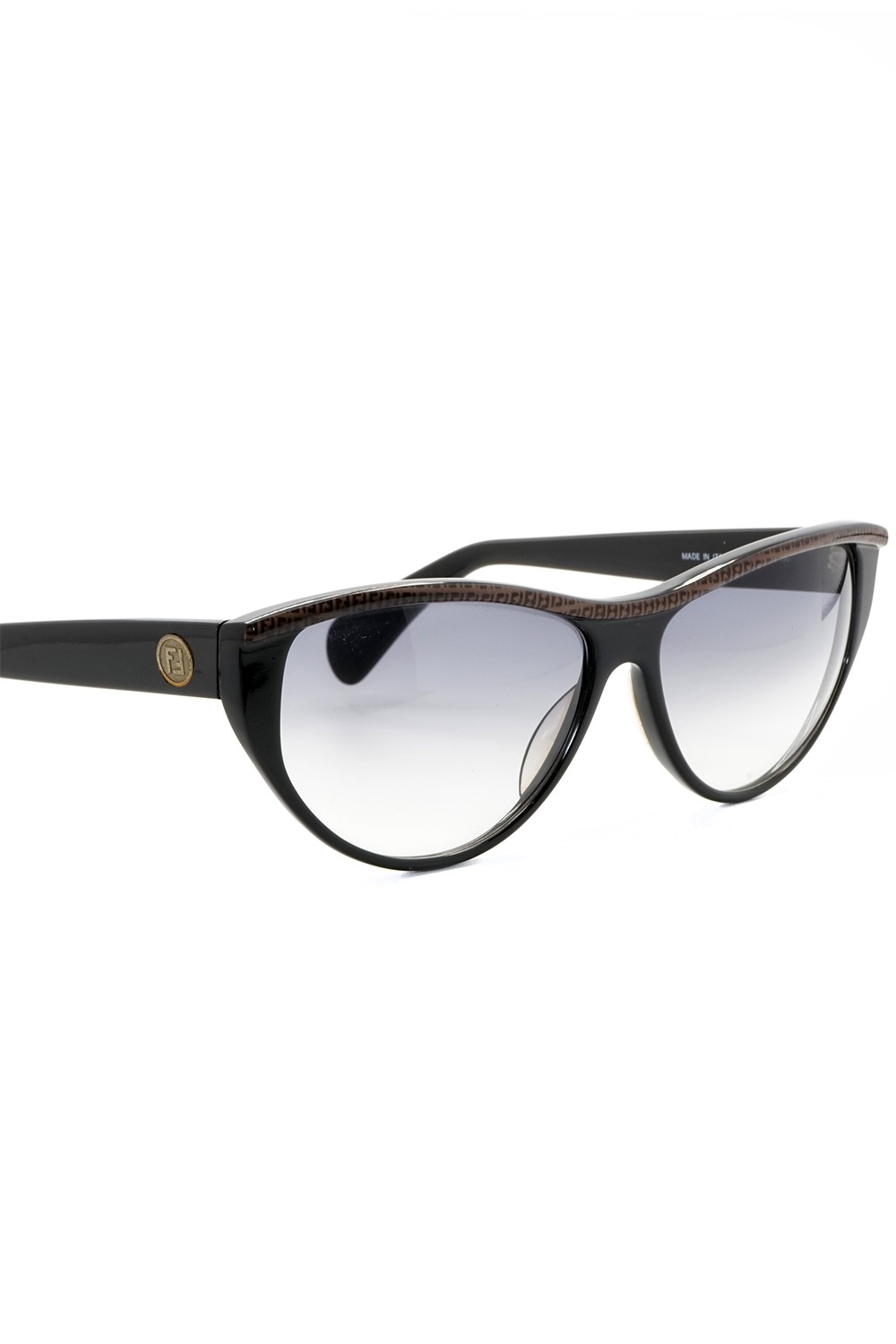 Fendi Vintage - Occhiali da sole vintage in celluloide cat eye per donna nero -