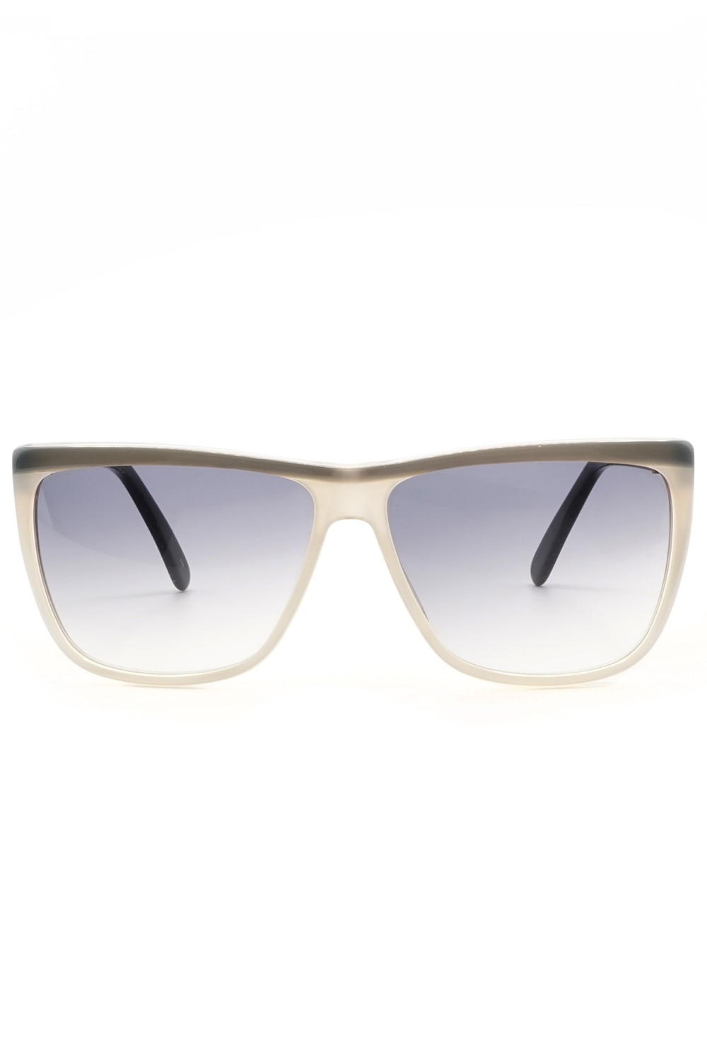 Fendi Vintage - Occhiali da sole vintage in celluloide squadrati unisex bianco
