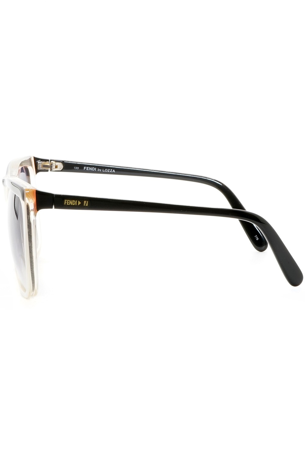 Fendi Vintage - Occhiali da sole vintage in celluloide squadrati unisex bianco