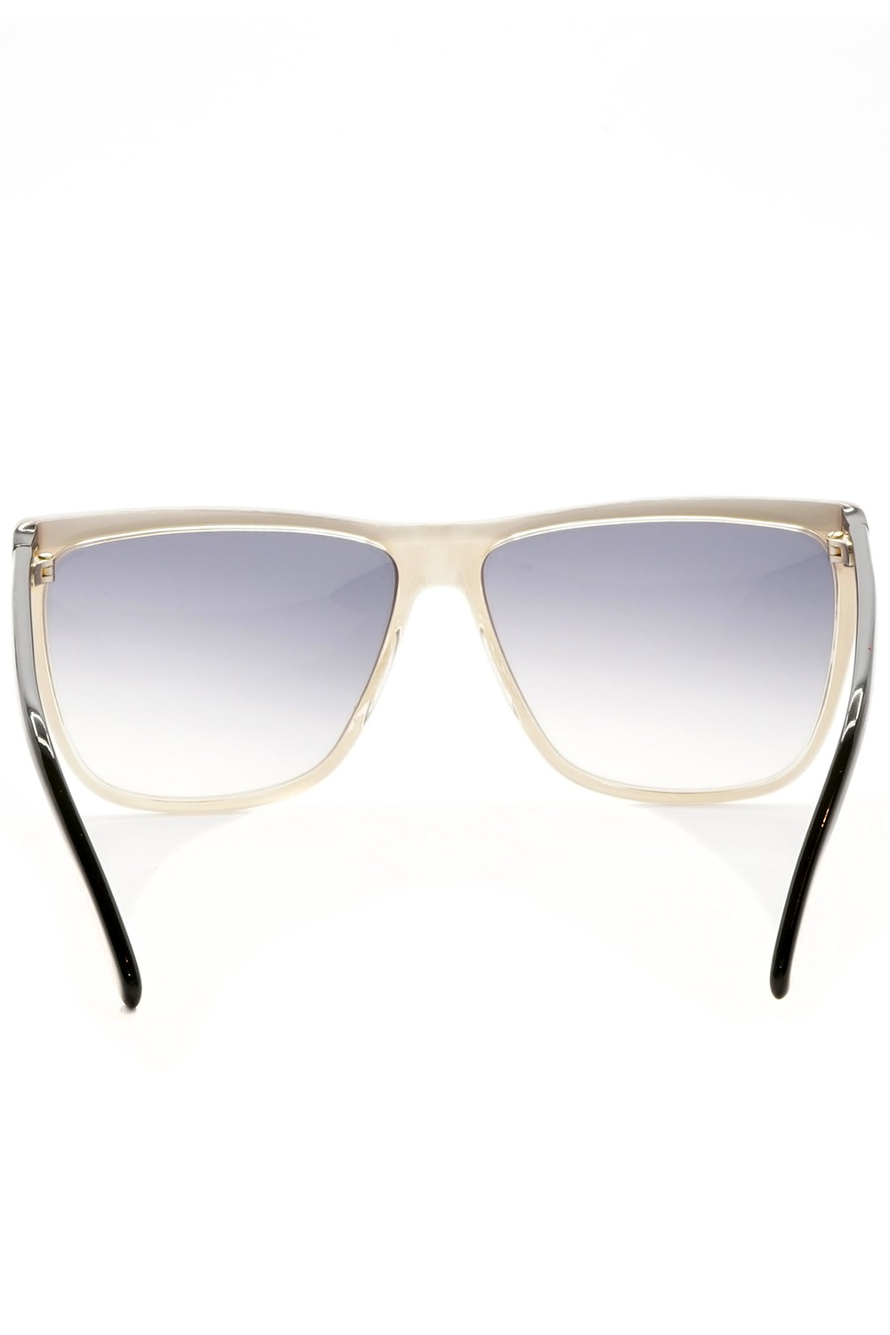 Fendi Vintage - Occhiali da sole vintage in celluloide squadrati unisex bianco