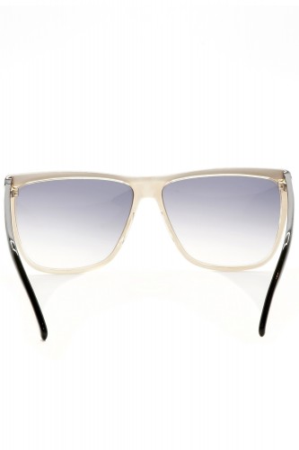 Fendi Vintage - Occhiali da sole vintage in celluloide squadrati unisex bianco