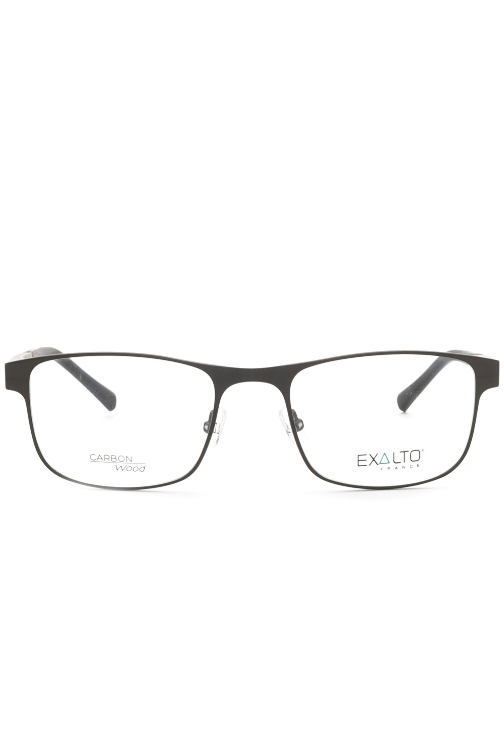 Exalto - Occhiali da vista in metallo rettangolari per uomo grigio - 12M061