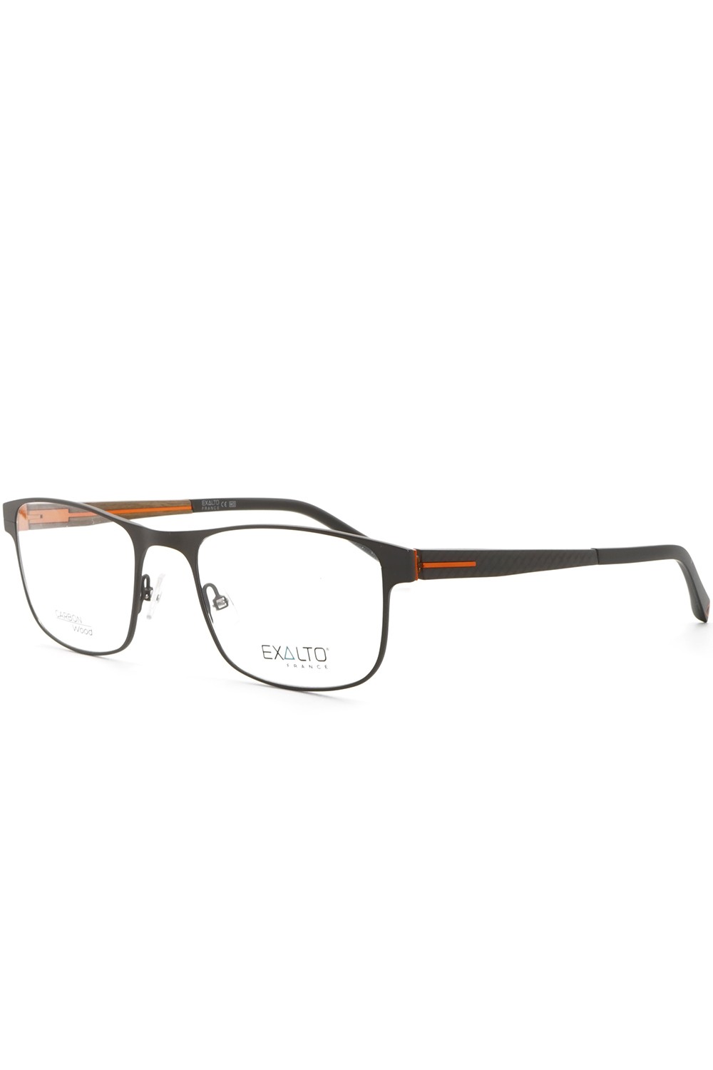 Exalto - Occhiali da vista in metallo rettangolari per uomo grigio - 12M061