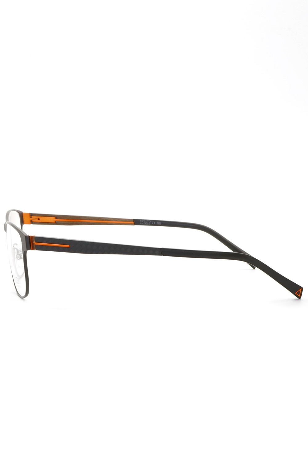 Exalto - Occhiali da vista in metallo rettangolari per uomo grigio - 12M061