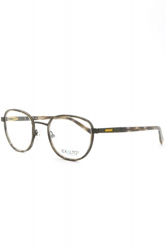 Exalto - Occhiali da vista in combinati tondi unisex tartarugato - 65N344
